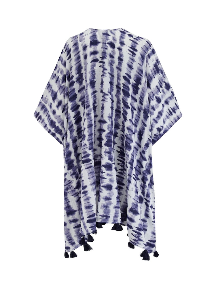 Pour Moi White Woven Tassel Kimono Cover-Up - Image 4 of 4