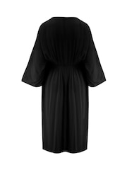 Pour Moi Black Crinkle O Ring Midi Beach Kaftan - Image 4 of 4