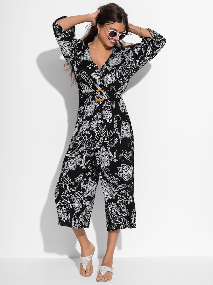 Pour Moi Crinkle O Ring Woven Beach Jumpsuit - Imagen 1 de 4 Pour Moi Crinkle O Ring Woven Beach Jumpsuit - Imagen 1 de 4