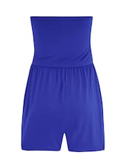 Pour Moi Blue Strapless Jersey Beach Playsuit with Viscose - Image 4 of 4