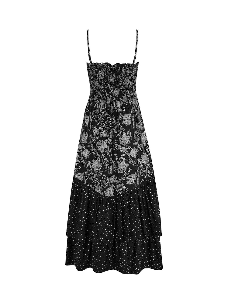 Negro - Pour Moi Strapless Asymmetric Tiered Woven Maxi Dress - Imagen 4 de 4 Negro - Pour Moi Strapless Asymmetric Tiered Woven Maxi Dress - Imagen 4 de 4