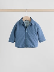 Blue Dino Baby Shacket Top and Trousers 3 Piece Set (0mths-2yrs) - Image 2 of 11