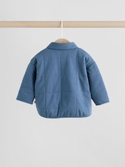 Blue Dino Baby Shacket Top and Trousers 3 Piece Set (0mths-2yrs) - Image 6 of 11
