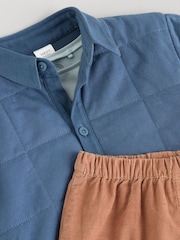 Blue Dino Baby Shacket Top and Trousers 3 Piece Set (0mths-2yrs) - Image 7 of 11