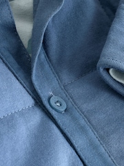 Blue Dino Baby Shacket Top and Trousers 3 Piece Set (0mths-2yrs) - Image 9 of 11