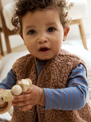 Navy Animal Borg Baby Gilet Top and Leggings Set (0mths-2yrs) - Image 2 of 6