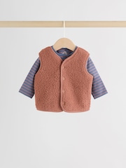 Navy Animal Borg Baby Gilet Top and Leggings Set (0mths-2yrs) - Image 9 of 24