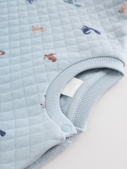Blue Dino Baby Quilted Sweat Top and Joggers Set (0mths-2yrs) - Image 10 of 16