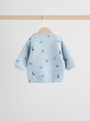 Blue Dino Baby Quilted Sweat Top and Joggers Set (0mths-2yrs) - Image 6 of 16