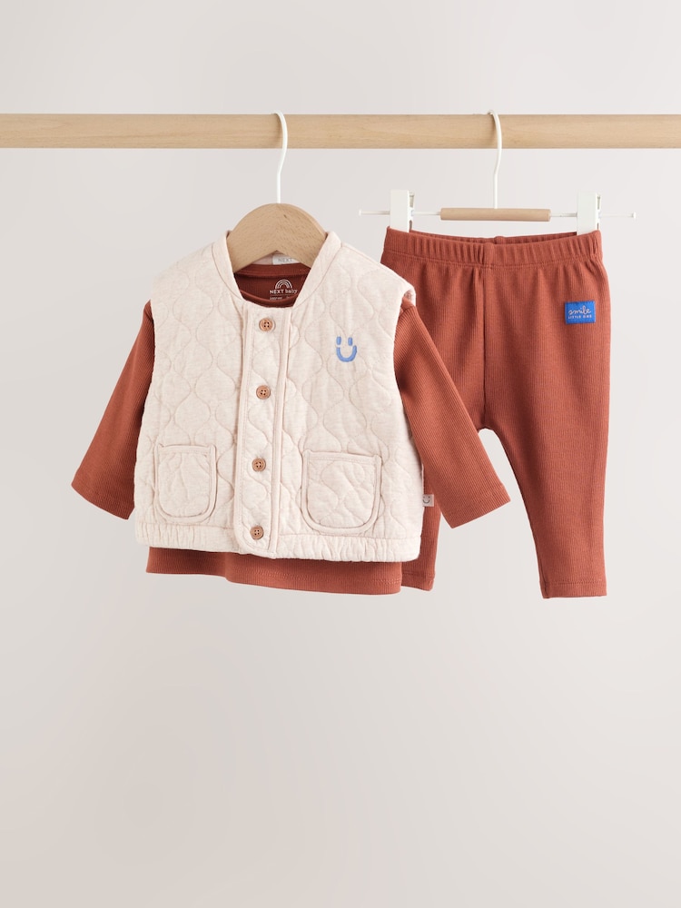 Completo Per Neonati Next - Con Gilet, Maglia E Leggings, Unisex, Perfetto Per Il Quotidiano
