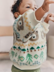 Green Bear Fairisle Baby Fleece Top and Joggers Set (0mths-2yrs) - Image 10 of 19