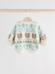 Green Bear Fairisle Baby Fleece Top and Joggers Set (0mths-2yrs) - Image 5 of 19