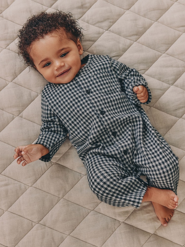 Black White Check Baby Romper (0mths-2yrs) - Image 1 of 11