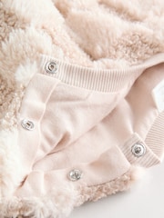 Neutral Checkerboard Baby Fleece Top and Joggers Set (0mths-2yrs) - Image 10 of 15