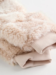 Neutral Checkerboard Baby Fleece Top and Joggers Set (0mths-2yrs) - Image 11 of 15