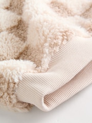 Neutral Checkerboard Baby Fleece Top and Joggers Set (0mths-2yrs) - Image 12 of 15