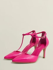 Hobbs Pink Alice T-Bar Sandals - Image 2 of 3