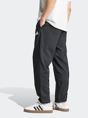 adidas Black Small Essentials Logo Open-Hem Stanford Tracksuit Bottoms - Image 2 of 6