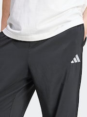 adidas Black Small Essentials Logo Open-Hem Stanford Tracksuit Bottoms - Image 4 of 6