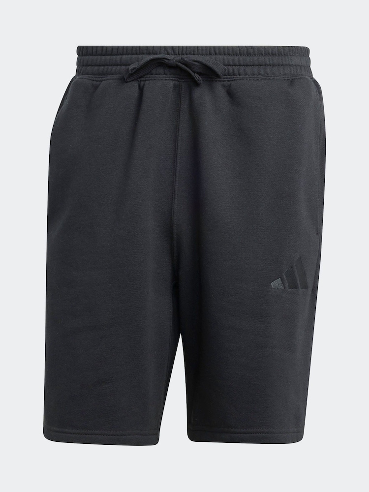 adidas Black ALL SZN Fleece Shorts - Image 7 of 7