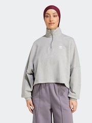 adidas Originals Grey Essentials 100% Cotton Sweatshirt - Image 1 of 6