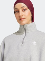 adidas Originals Grey Essentials 100% Cotton Sweatshirt - Image 4 of 6