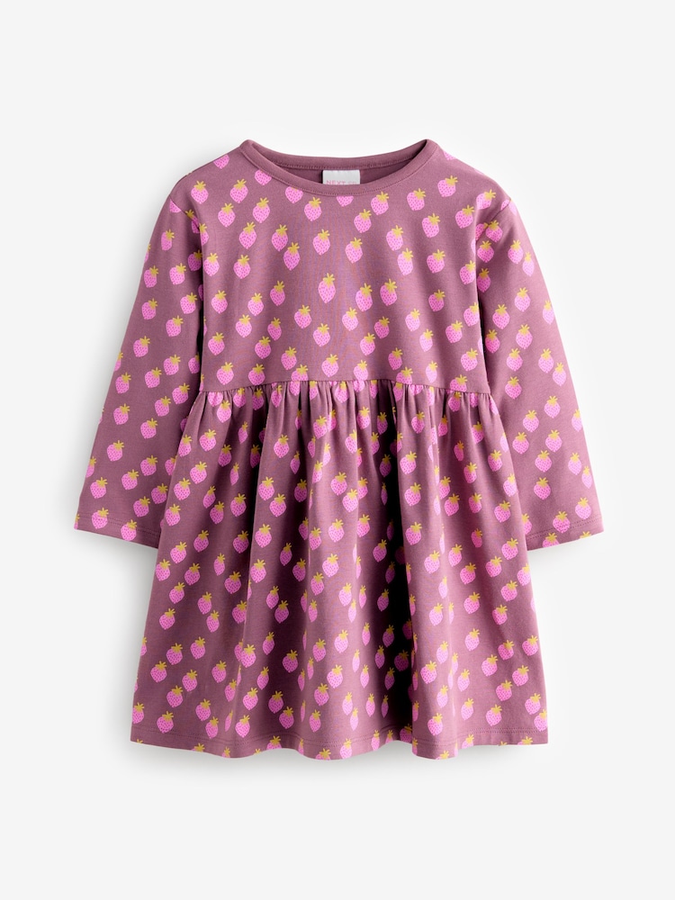Pink Short Sleeve Strawberry Jersey Dress - Image 1 of 1