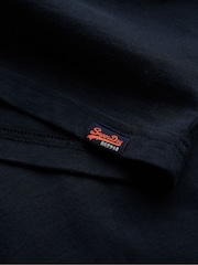 Navy Superdry Vintage Logo Kiss Print Relaxed Vest Top - Image 6 of 6