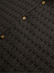 Superdry Black Knitted Texture Relaxed Short Sleeve Shirt - Image 5 of 5