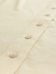 Ecru White Soft Touch Ribbed Sleeveless Button Through Cardigan Containing TENCEL™ Lyocell - Image 7 of 7