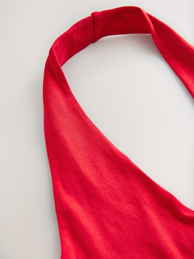 Red Halter Neck Vest - Image 7 of 7 Red Halter Neck Vest - Image 7 of 7