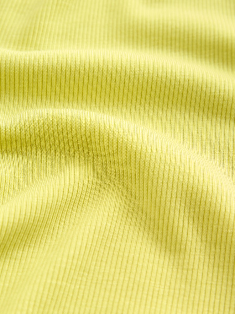Lime Green Soft Touch Ribbed Sleeveless Button Through Cardigan Containing TENCEL™ Lyocell - Image 7 of 7