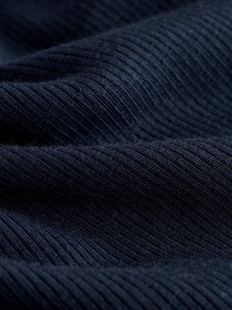 Inky Navy Soft Touch Ribbed Sleeveless Button Through Cardigan Containing TENCEL™ Lyocell - Image 2 of 3