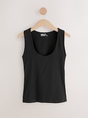 Black Scoop Neck Vest - Image 6 of 8