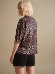 Animal Relaxed Boxy Elbow Length Crew Neck T-Shirt - Image 3 of 7