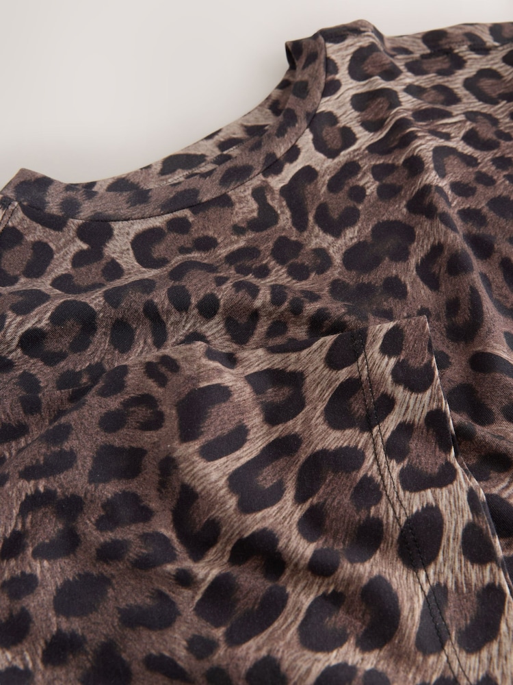 Animal Relaxed Boxy Elbow Length Crew Neck T-Shirt - Image 7 of 7