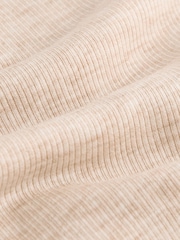 Oatmeal Soft Touch Ribbed Elbow Length Sleeve Crew Neck Top Containing TENCEL™ Lyocell - Image 5 of 6