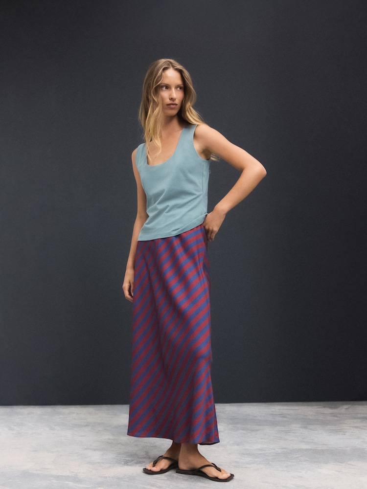 Blue Scoop Neck Vest - Image 2 of 7