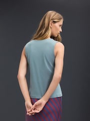 Blue Scoop Neck Vest - Image 3 of 7