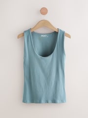 Blue Scoop Neck Vest - Image 5 of 7
