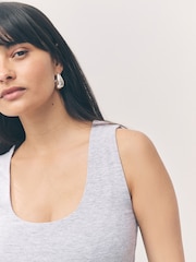 Grey Marl Scoop Neck Vest - Image 4 of 7