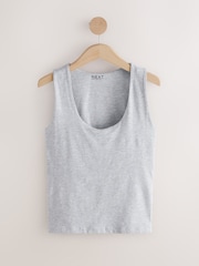 Grey Marl Scoop Neck Vest - Image 5 of 7