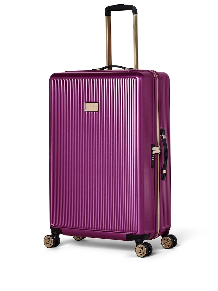 Dune London Purple Olivia 77cm Large Suitcase - Image 1 of 9