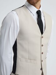 Antique Rogue Natural Branton Ecru Texture Waistcoats - Image 2 of 2