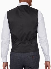 Antique Rogue Grey Charcoal Check Waistcoat - Image 2 of 3