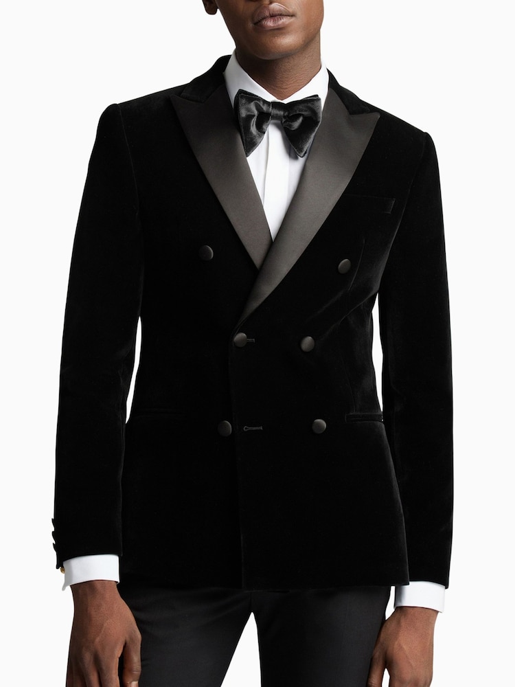 Antique Rogue Black Velvet Double Jacket - Image 1 of 5 Antique Rogue Black Velvet Double Jacket - Image 1 of 5