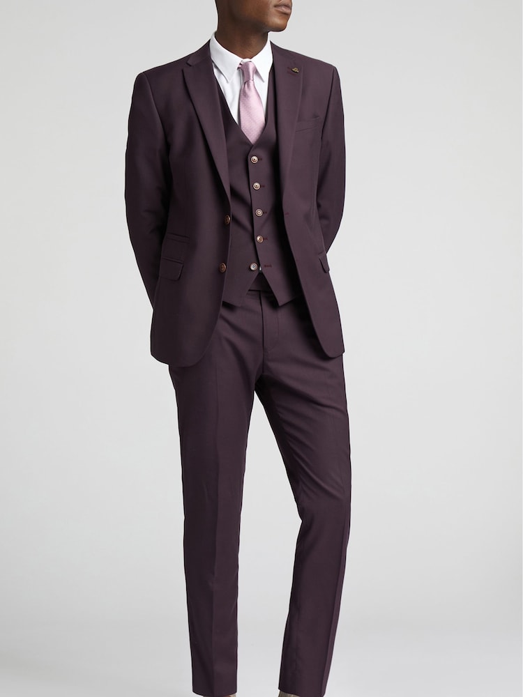Antique Rogue Purple Bay Merlot Plain Jacket - Image 2 of 6