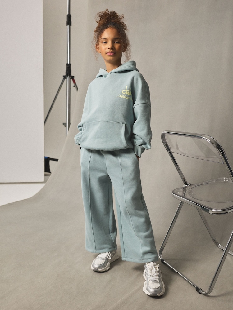 Blue Hoodie and Wide Leg Joggers Set (3-16yrs) - Image 1 of 10