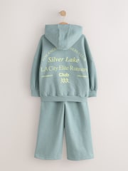 Blue Hoodie and Wide Leg Joggers Set (3-16yrs) - Image 6 of 10