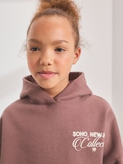 Mocha Brown Hoodie and Wide Leg Joggers Set (3-16yrs) - Image 4 of 10